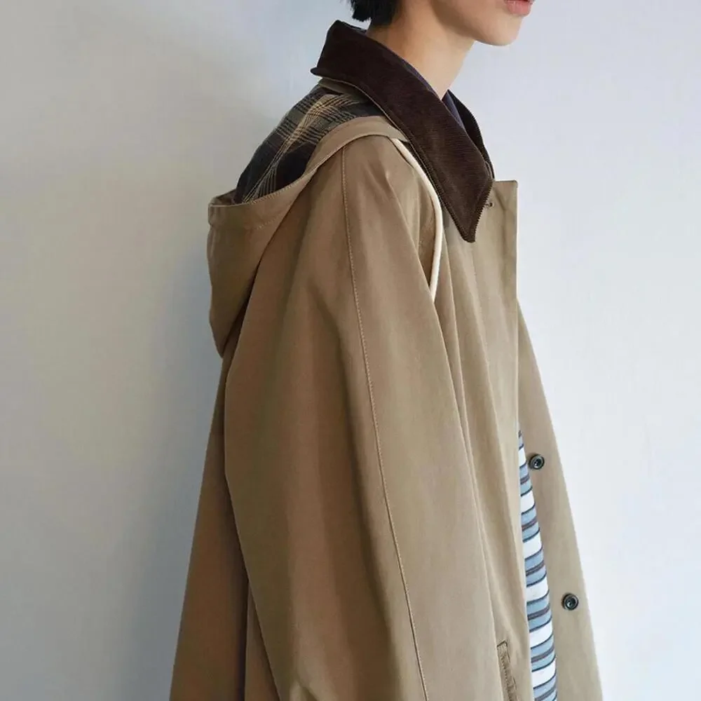 Pixie Market Tan Hooded Oversized Coat - Picture 4 of 8